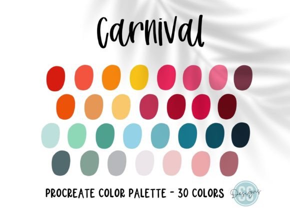 Bring the Circus to Your Canvas: The Ultimate Carnival Procreate Color Palette