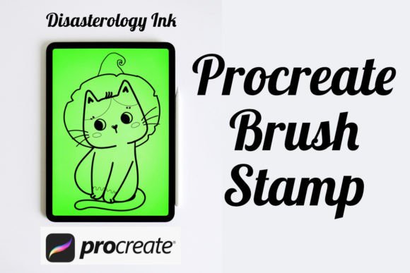 Cat Witch Hat Procreate Brush Stamp: Streamline Your Halloween Illustrations