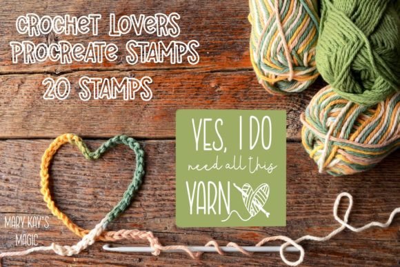 Crochet Lovers Procreate Stamps