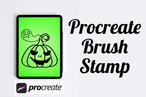 Ghostly Pumpkin Procreate Brush Stamp