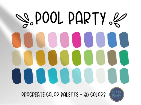 Streamlining Digital Art with the Pool Party Procreate Color Palette