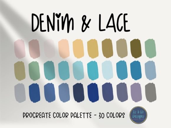 Unlocking Creativity with the Denim and Lace Procreate Color Palette