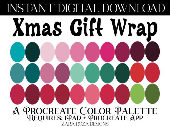 Xmas Gift Wrap Procreate Color Palette: A Workflow Guide for Digital Artists